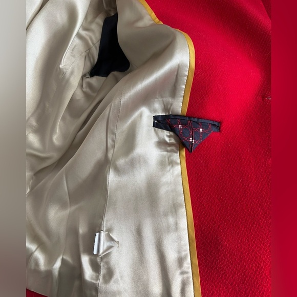 J. Crew Apple Red Double Breasted Cropped Pea Coat - Picture 7 of 10